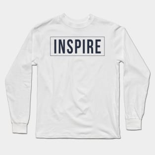 Inspire Typography Inspirational Word Retro Black Long Sleeve T-Shirt